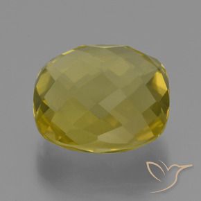 25.37 ct Yellow Quartz Stone, Natural Quartz in Cushion Checkerboard (double sided) Shape for Sale
