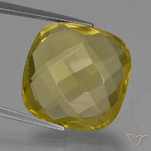 27.26ct Natural Pineapple Yellow Quartz, Cushion, VVS