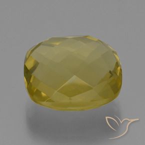 27.26 ct Yellow Quartz Stone, Natural Quartz in Cushion Checkerboard (double sided) Shape for Sale