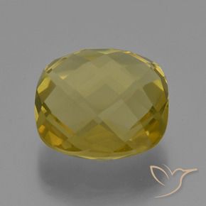 25.51 ct Yellow Quartz Stone, Natural Quartz in Cushion Checkerboard (double sided) Shape for Sale