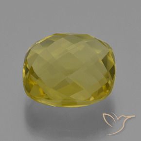 26.60 ct Yellow Quartz Stone, Natural Quartz in Cushion Checkerboard (double sided) Shape for Sale