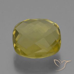 27.19 ct Yellow Quartz Stone, Natural Quartz in Cushion Checkerboard (double sided) Shape for Sale