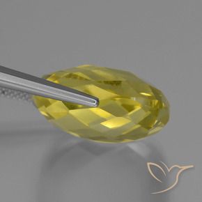 Quartz Gemstone in 19 x 19 mm (calibrated) Size for Sale, Quartz Stone in Pineapple Yellow Color