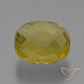 27.80 ct Yellow Quartz Stone, Natural Quartz in Cushion Checkerboard (double sided) Shape for Sale