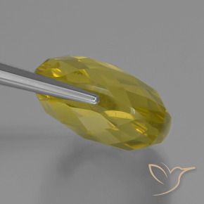 Quartz Gemstone in 19 x 19 mm (calibrated) Size for Sale, Quartz Stone in Medium-Light Yellow Color