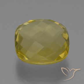 28.15 ct Yellow Quartz Stone, Natural Quartz in Cushion Checkerboard (double sided) Shape for Sale