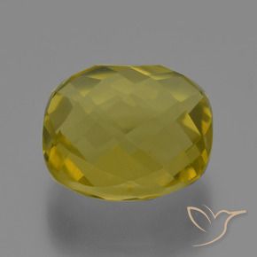 27.40 ct Yellow Quartz Stone, Natural Quartz in Cushion Checkerboard (double sided) Shape for Sale