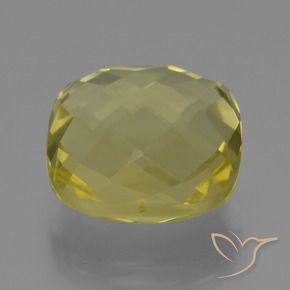 26.72 ct Yellow Quartz Stone, Natural Quartz in Cushion Checkerboard (double sided) Shape for Sale