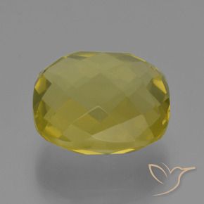 26.79 ct Yellow Quartz Stone, Natural Quartz in Cushion Checkerboard (double sided) Shape for Sale