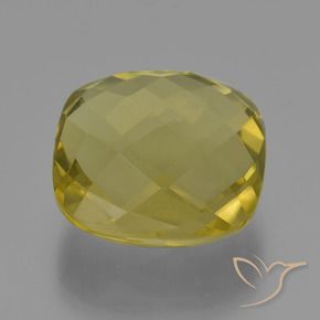 26.16 ct Yellow Quartz Stone, Natural Quartz in Cushion Checkerboard (double sided) Shape for Sale