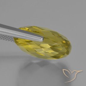 Quartz Gemstone in 19 x 19 mm (calibrated) Size for Sale, Quartz Stone in Pineapple Yellow Color