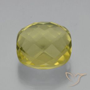 27.42 ct Yellow Quartz Stone, Natural Quartz in Cushion Checkerboard (double sided) Shape for Sale