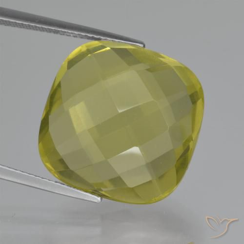 28.86ct Natural Pineapple Yellow Quartz, Cushion, VVS-VS