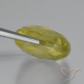 Quartz Gemstone in 19 x 19 mm (calibrated) Size for Sale, Quartz Stone in Pineapple Yellow Color