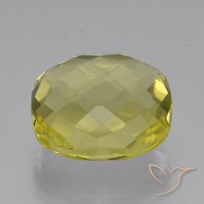 26.45 ct Yellow Quartz Stone, Natural Quartz in Cushion Checkerboard (double sided) Shape for Sale