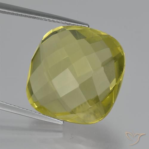 26.64ct Natural Pineapple Yellow Quartz, Cushion, VVS-VS