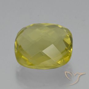 26.64 ct Yellow Quartz Stone, Natural Quartz in Cushion Checkerboard (double sided) Shape for Sale