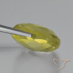 Quartz Gemstone in 19 x 19 mm (calibrated) Size for Sale, Quartz Stone in Pineapple Yellow Color