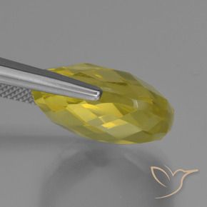 Quartz Gemstone in 19 x 19 mm (calibrated) Size for Sale, Quartz Stone in Pineapple Yellow Color