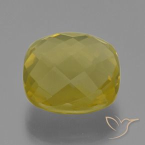 26.50 ct Yellow Quartz Stone, Natural Quartz in Cushion Checkerboard (double sided) Shape for Sale