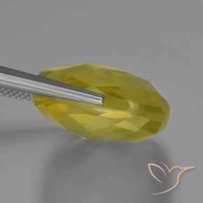Quartz Gemstone in 19 x 19 mm (calibrated) Size for Sale, Quartz Stone in Pineapple Yellow Color
