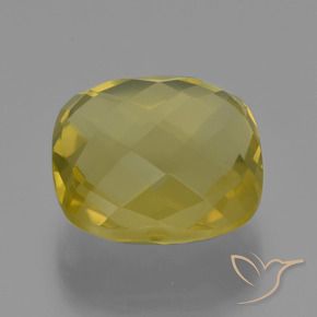 26.30 ct Yellow Quartz Stone, Natural Quartz in Cushion Checkerboard (double sided) Shape for Sale