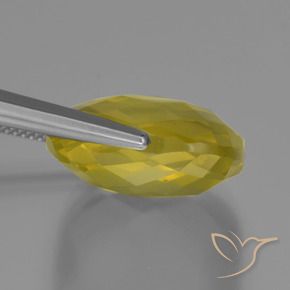 Quartz Gemstone in 19 x 19 mm (calibrated) Size for Sale, Quartz Stone in Medium-Light Yellow Color