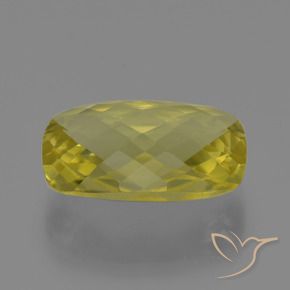 14.69 ct Yellow Quartz Stone, Natural Quartz in Cushion Checkerboard (double sided) Shape for Sale