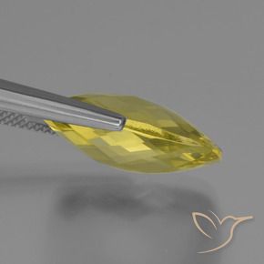 Quartz Gemstone in 20 x 15 mm (calibrated) Size for Sale, Quartz Stone in Light Yellow Color