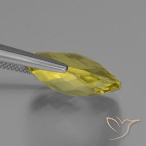 Quartz Gemstone in 20 x 15 mm (calibrated) Size for Sale, Quartz Stone in Pineapple Yellow Color