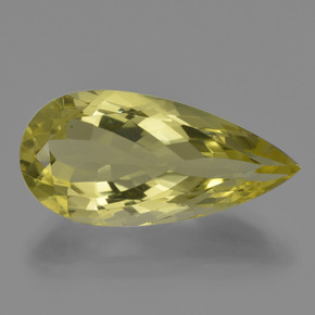 16.7ct Pear Facet Lemon Quartz Gem for sale 16.7ct Pear Facet Lemon Quartz Gem (ID: 417366)