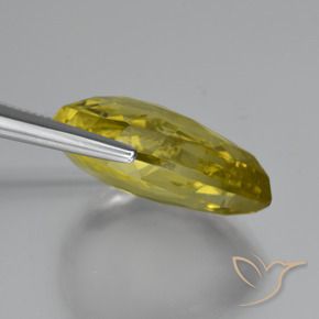 Quartz Gemstone in 25.1 x 19.1 mm Size for Sale, Quartz Stone in Pineapple Yellow Color
