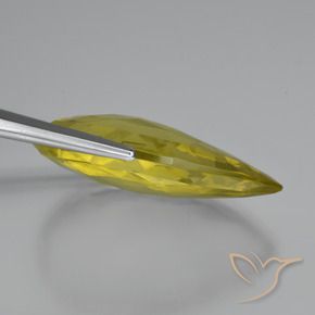 Quartz Gemstone in 36.1 x 22.2 mm Size for Sale, Quartz Stone in Pineapple Yellow Color