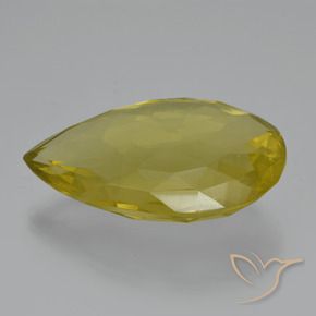 55.06 ct Yellow Quartz Stone, Natural Quartz in Pear Double-Sided Checkerboard Shape for Sale