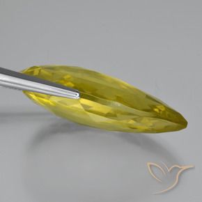 Quartz Gemstone in 36 x 22.2 mm Size for Sale, Quartz Stone in Pineapple Yellow Color