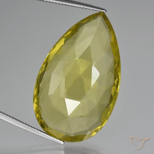 51.54ct Natural Pineapple Yellow Quartz, Pear Shape, VVS-VS