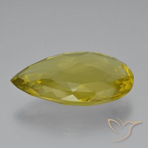 51.54 ct Yellow Quartz Stone, Natural Quartz in Pear Double-Sided Checkerboard Shape for Sale