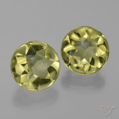 7.73 ct Yellow Quartz, 10.2 mm Round Buff Top From Brazil, Photo A