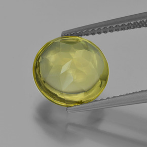 Quartz Gemstone in 10 mm (calibrated) Size for Sale, Quartz Stone in Light Yellow Color