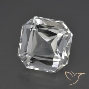11.26 ct White Quartz Stone, Natural Quartz in Octagon / Scissor Cut Shape for Sale