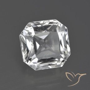 8.02 ct White Quartz Stone, Natural Quartz in Octagon / Scissor Cut Shape for Sale