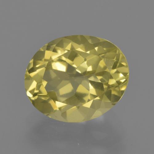 Светло-желтый Кварц Камень - 3.5ct Фасетный Овал (ID: 417562)