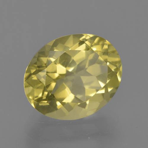 3.51 ct Yellow Quartz Stone, Natural Quartz in Oval Facet Shape for Sale