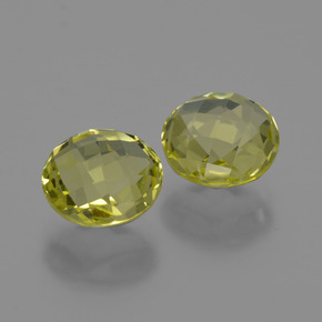 3.86 ct Yellow Quartz Stone, Natural Quartz in Round Checkerboard (double sided) Shape for Sale