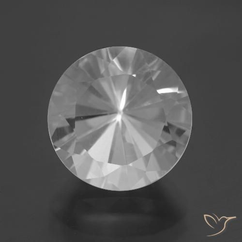 7.37ct Natural White Quartz, Round, VVS-VS