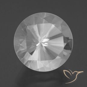 7.59 ct White Quartz Stone, Natural Quartz in Diamond-Cut Shape for Sale