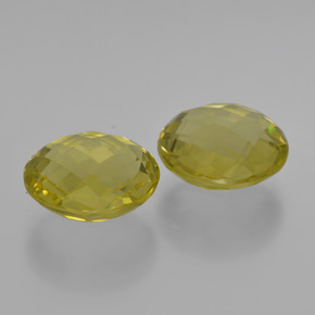 10.55 ct Yellow Quartz Stone, Natural Quartz in Round Checkerboard (double sided) Shape for Sale