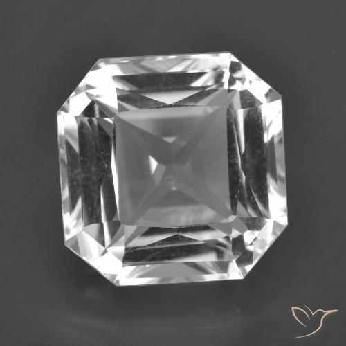 Blanc clair Quartz gemme - 8.7ct Octogone/Coupe ciseaux (ID: 417807)