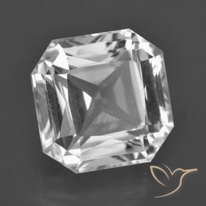 8.72 ct White Quartz Stone, Natural Quartz in Octagon / Scissor Cut Shape for Sale