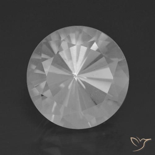 7.50ct Natural White Quartz, Round, VVS-VS